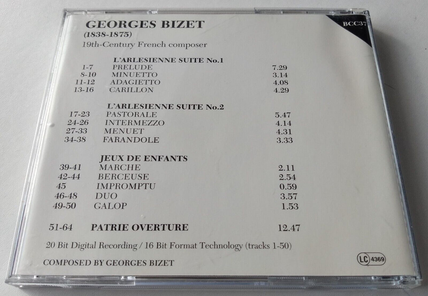 Bizet - L'Arlesienne Suites No.1 & No.2 (1996) CD album