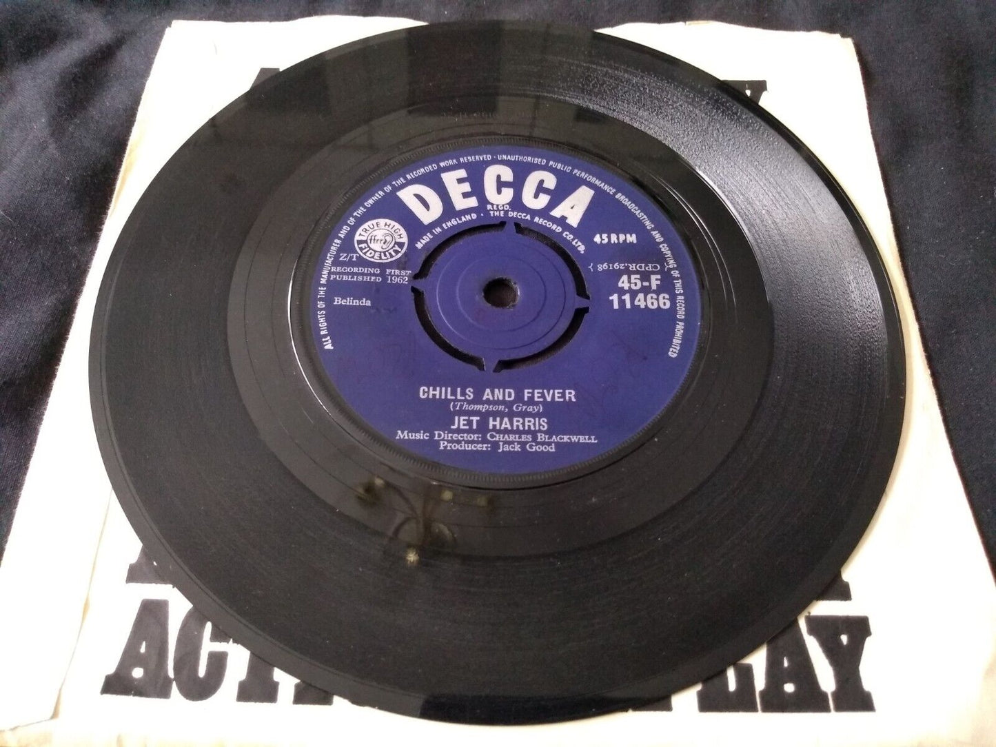 Jet Harris - Besame Mucho (Decca 1962) 7" vinyl single VG/-