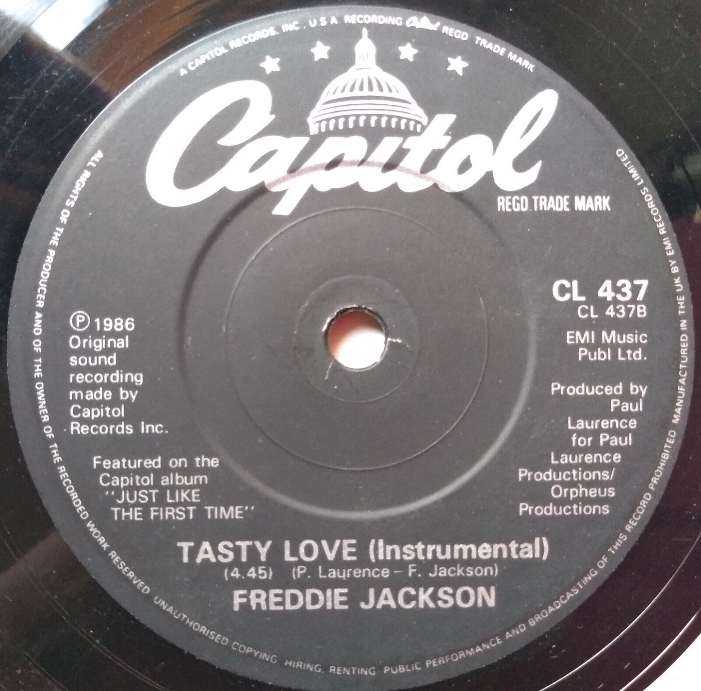 Freddie Jackson - Have You Ever Loved Somebody (Capitol 1986) 7" Vinyl Single VG