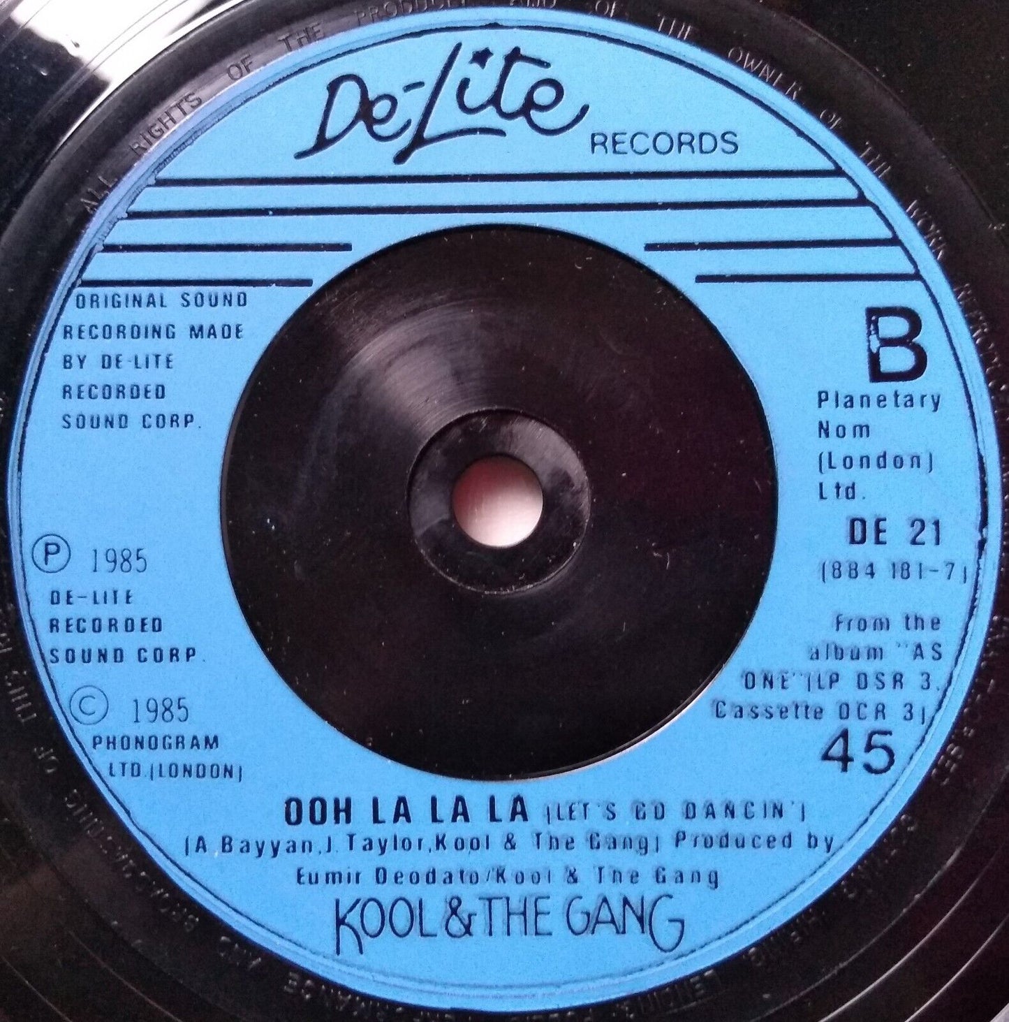 Kool & The Gang - Emergency (De-Lite 1985) 7" vinyl single VG/-