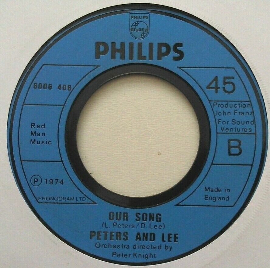 Peters And Lee – Rainbow (Philips, 1974) 7" vinyl single VG/- jukebox centre