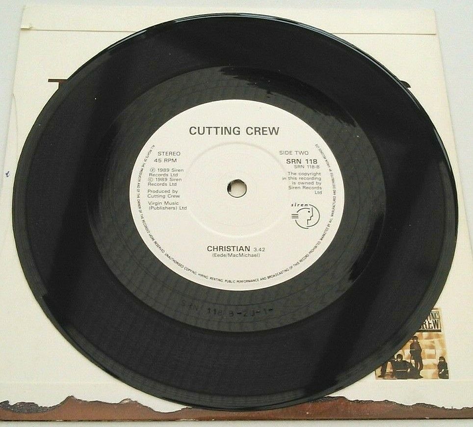 Cutting Crew – The Scattering (Siren, 1989) 7" vinyl P/S single VG/VG