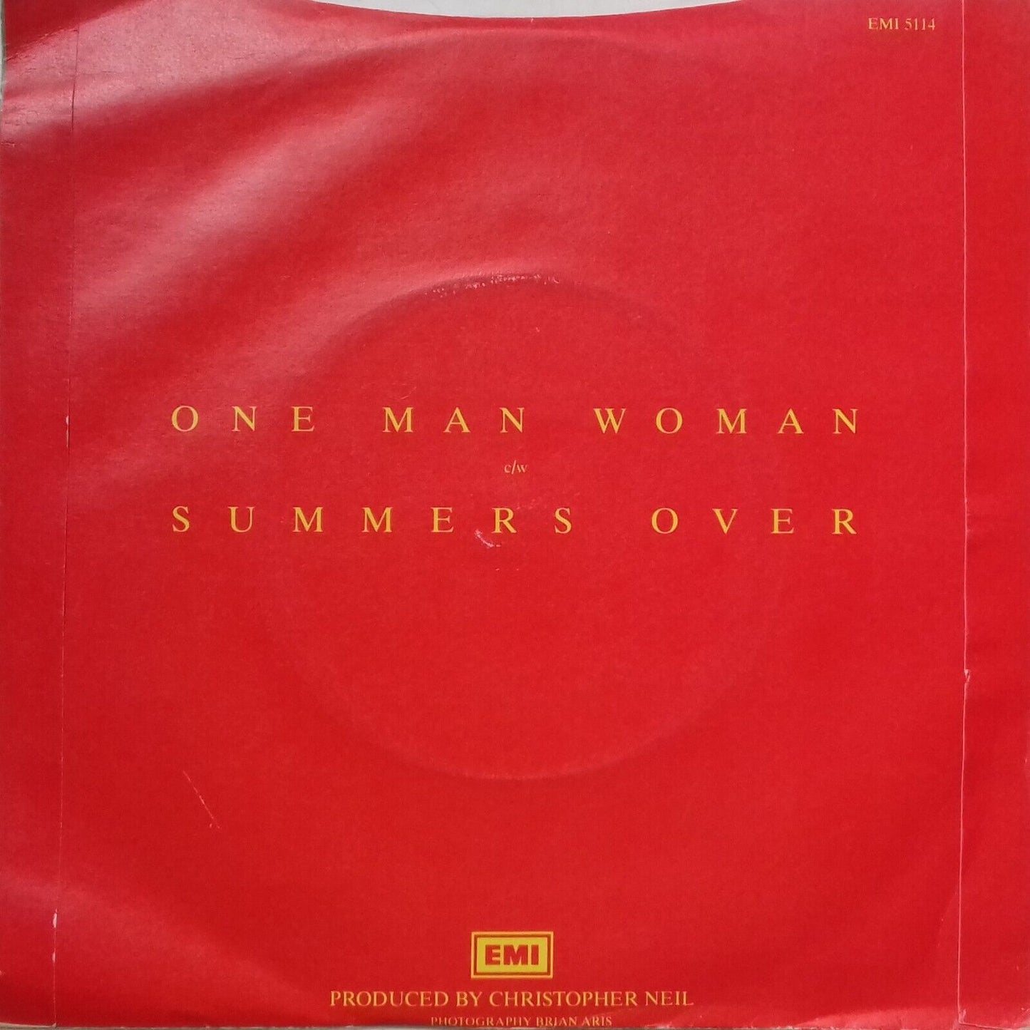 Sheena Easton - One Man Woman (EMI, 1980) 7" vinyl single VG/-