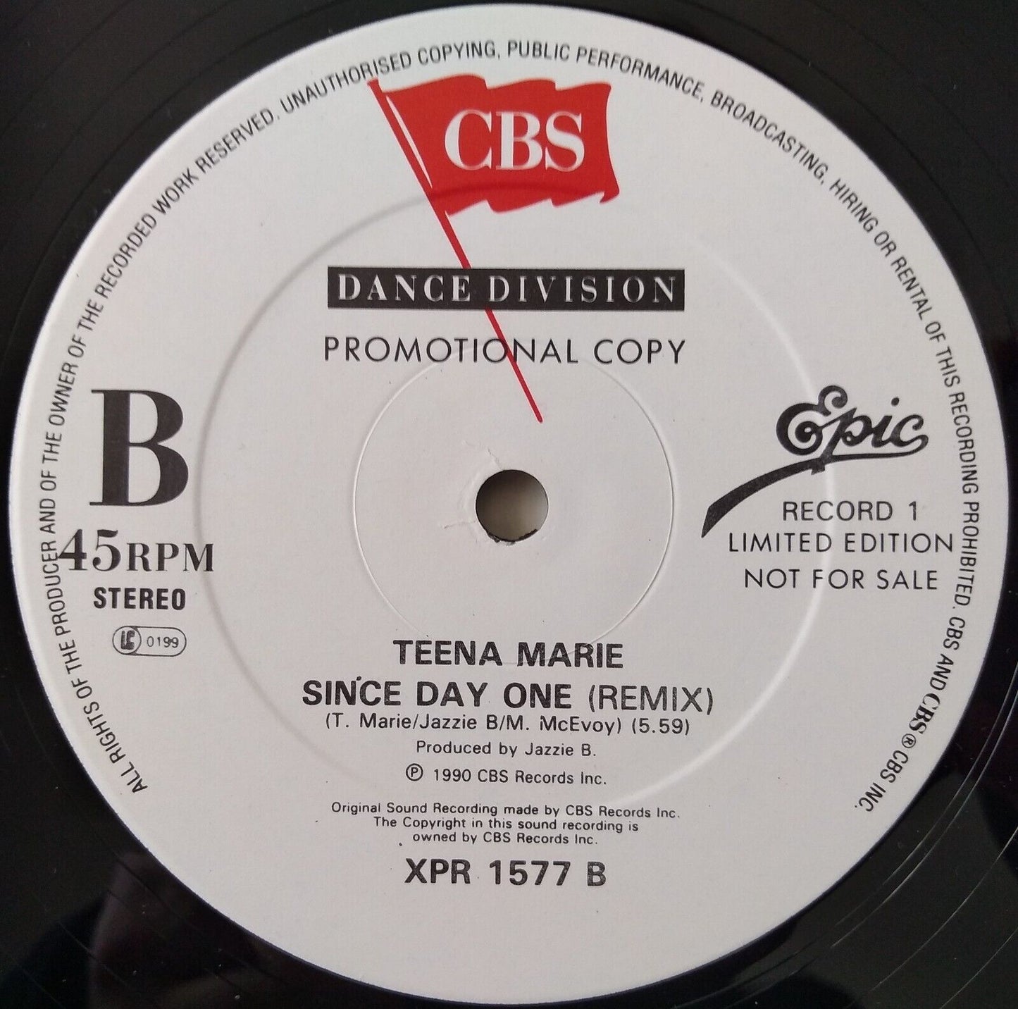 Teena Marie - Since Day One (CBS 1990) 2x12" promo vinyl single VG/VG