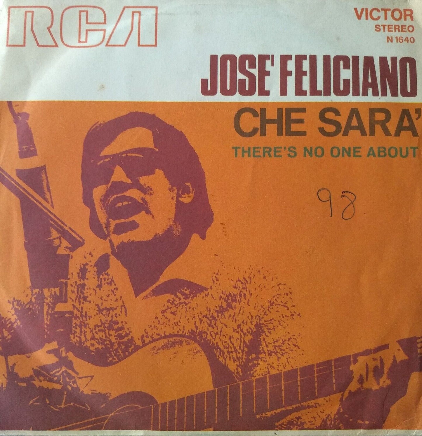 Josè Feliciano - Che Sarà (RCA 1971) 7" vinyl single VG/VG Italy