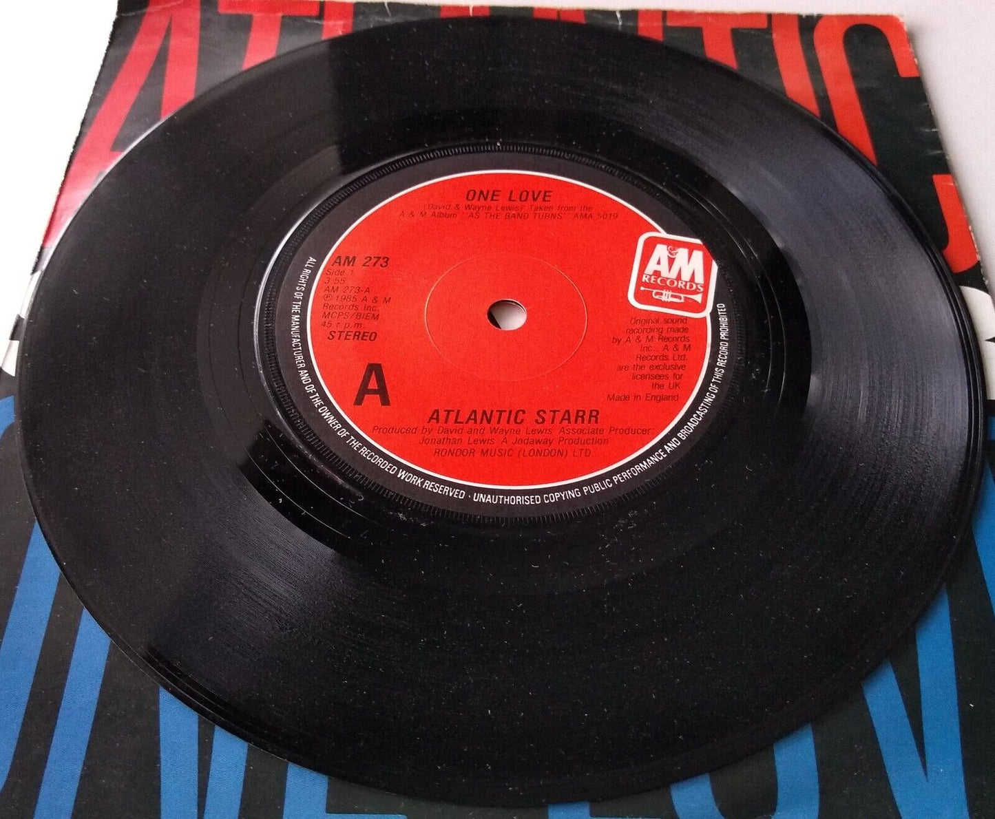 Atlantic Starr – One Love (A&M, 1985) 7" vinyl single VG/VG