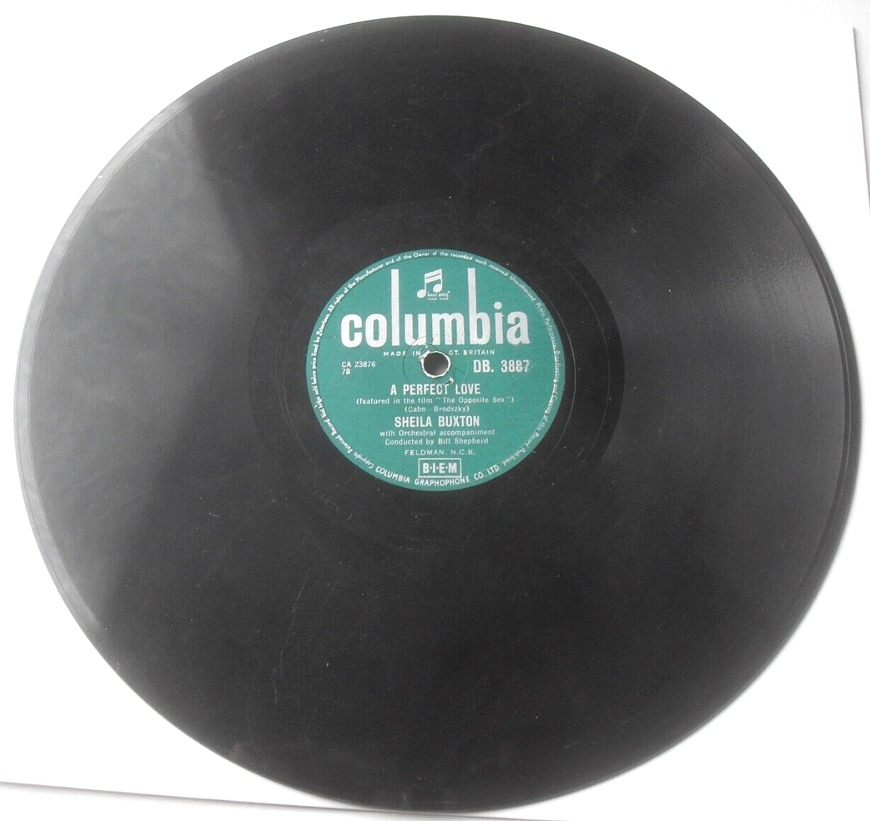 Sheila Buxton - A Perfect Love / I Love My Baby (Columbia 1957) 10" shellac 78