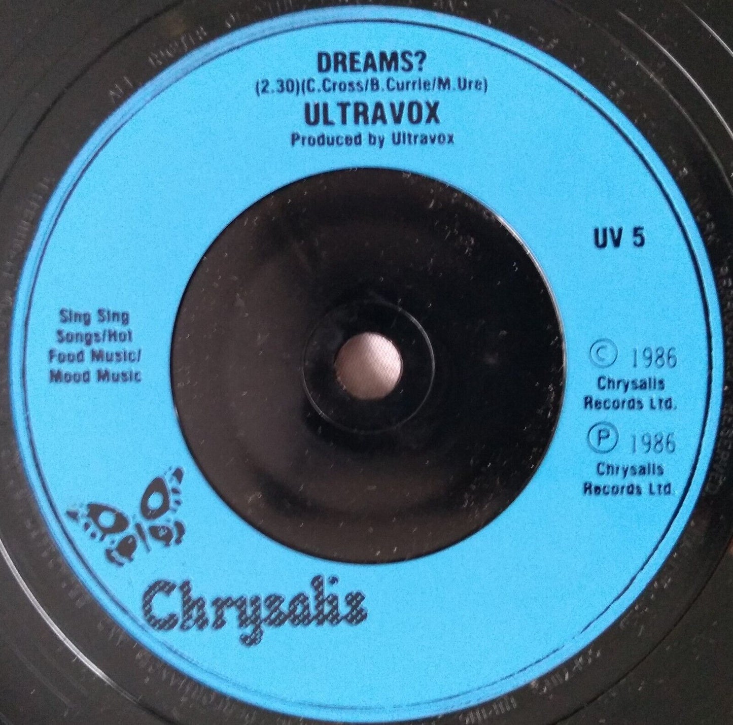 Ultravox - All Fall Down (Chrysalis 1986) 7" vinyl single VG/-