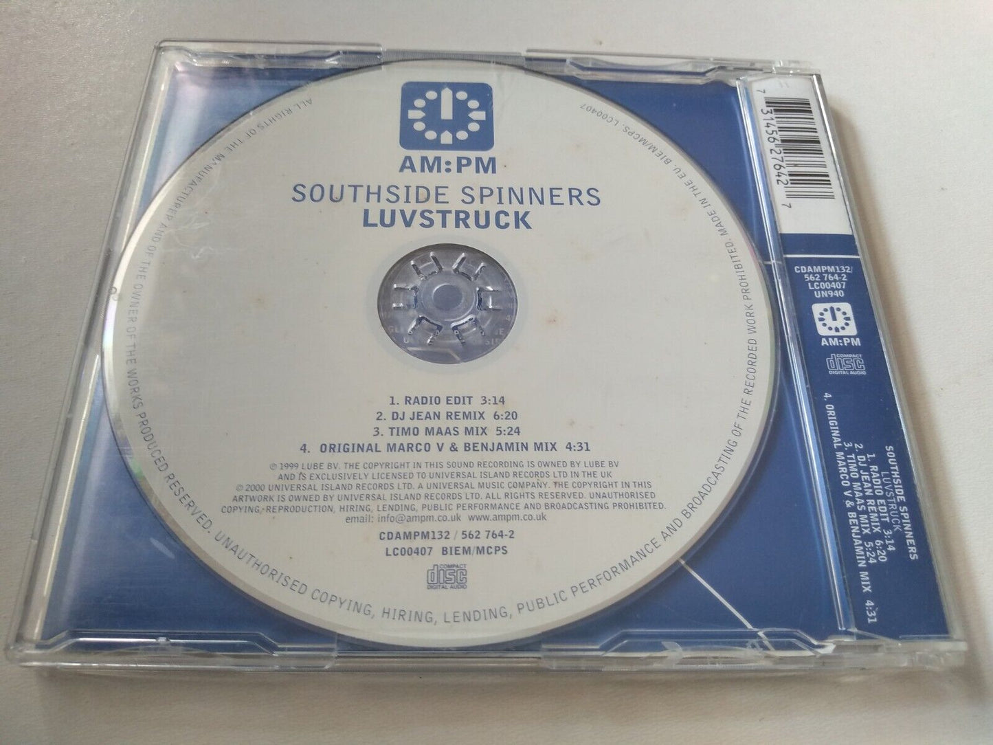 Southside Spinners - Luvstruck (2000) CD single