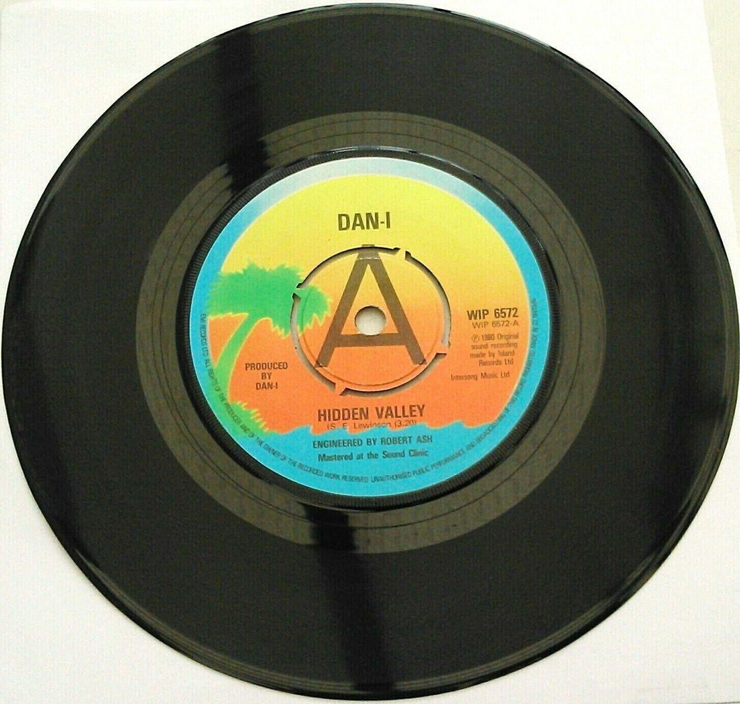 Dan-I - Hidden Valley (Island, 1980) 7" vinyl single VG/- promo