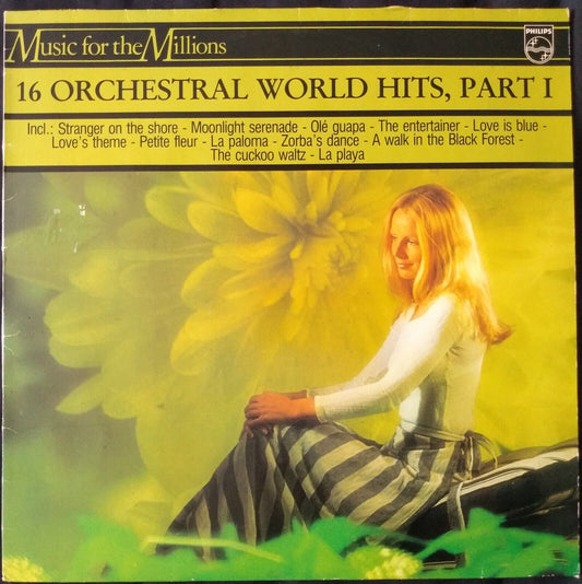 Various ‎– 16 Orchestral World Hits, Part 1 (Philips 1985) 12" vinyl LP VG/VG