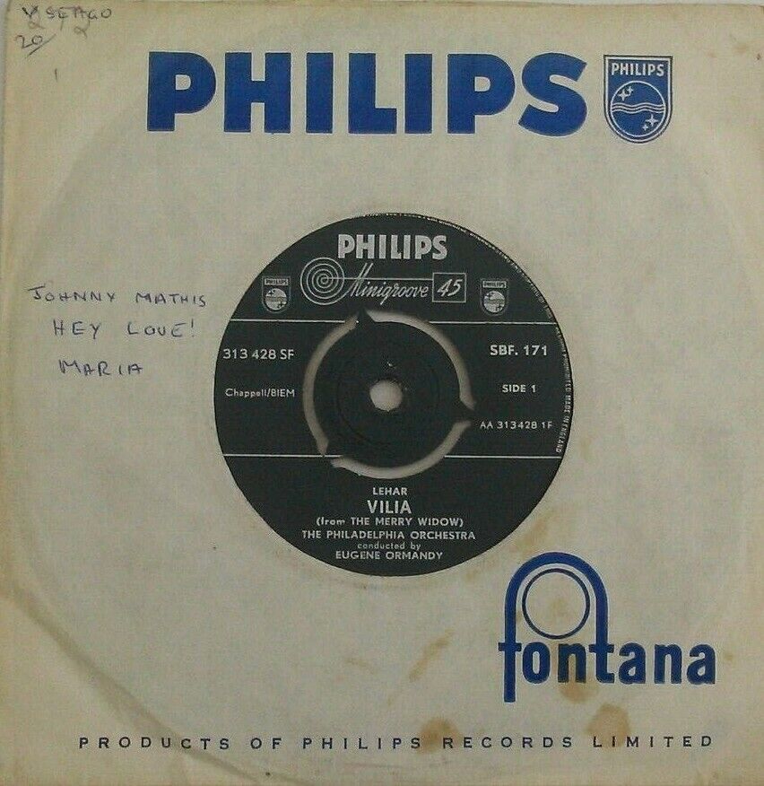 Lehar, Ormandy - Vilia (Philips, 1955) 7" vinyl single VG/VG