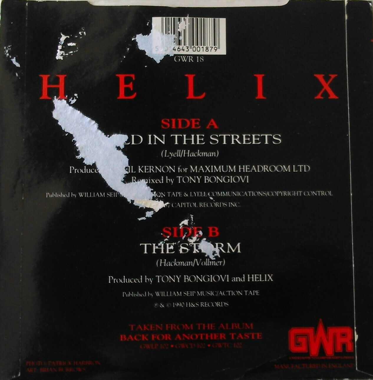 Helix – Wild In The Streets (GWR, 1990) 7" vinyl single VG/G+