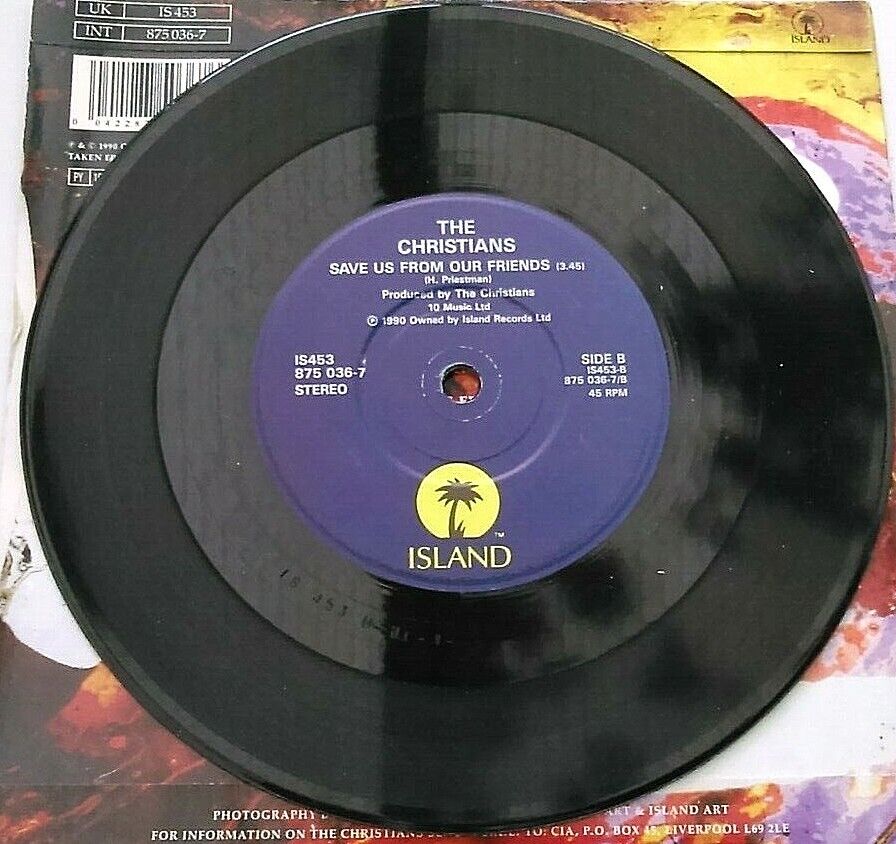 The Christians - I Found Out (Island, 1990) 7" vinyl P/S single VG/VG