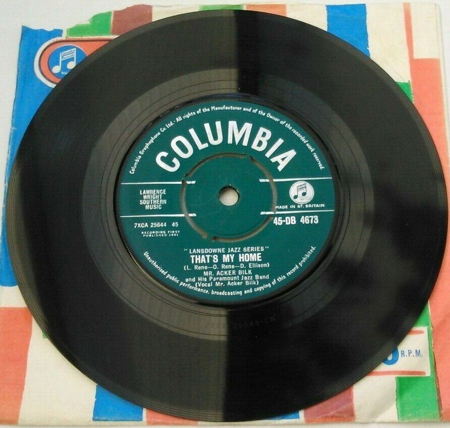 Acker Bilk – That's My Home (Columbia, 1961) 7" vinyl single VG/G+