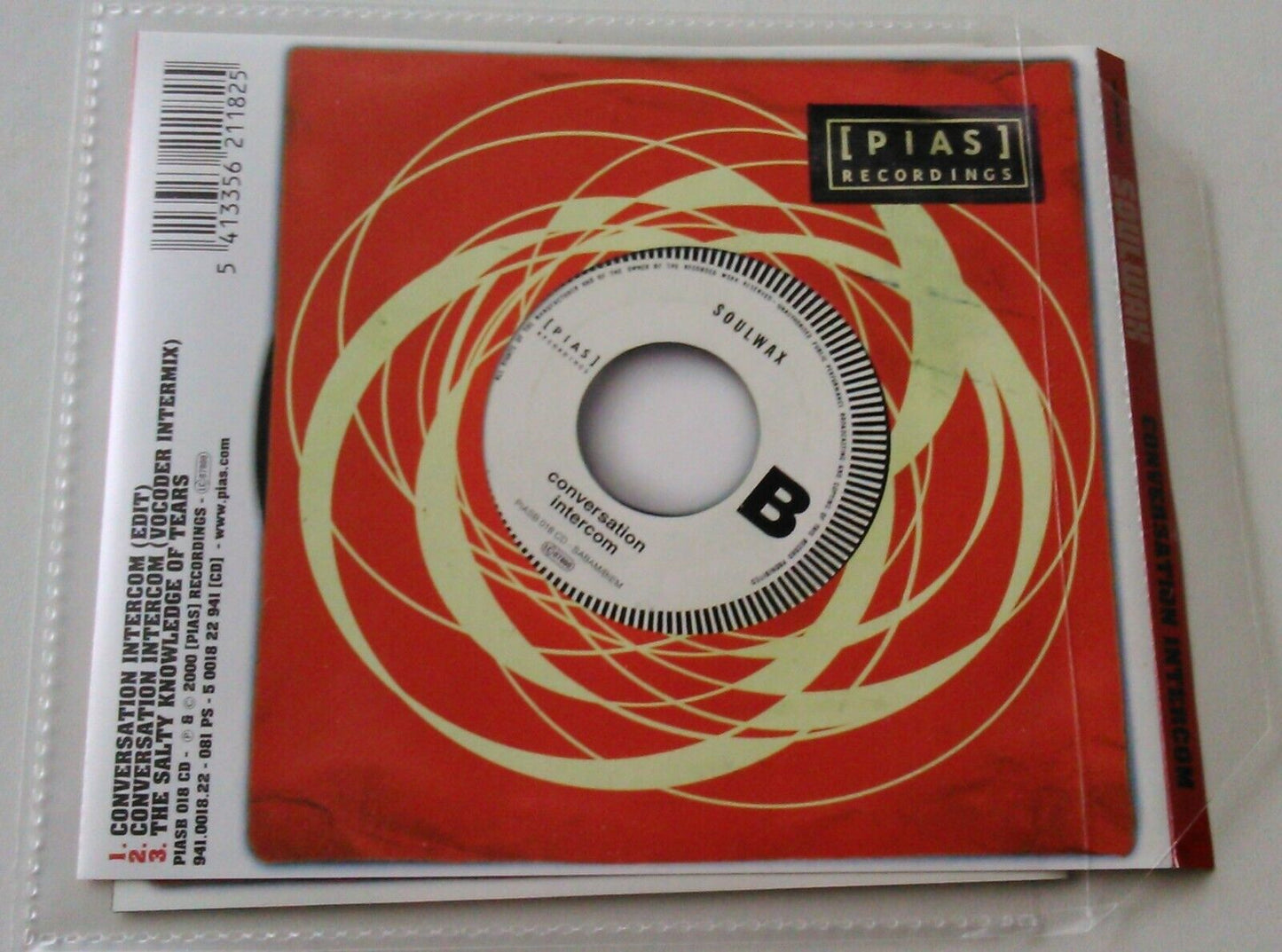 Soulwax – Conversation Intercom (2000) CD single *no case - plastic wallet*