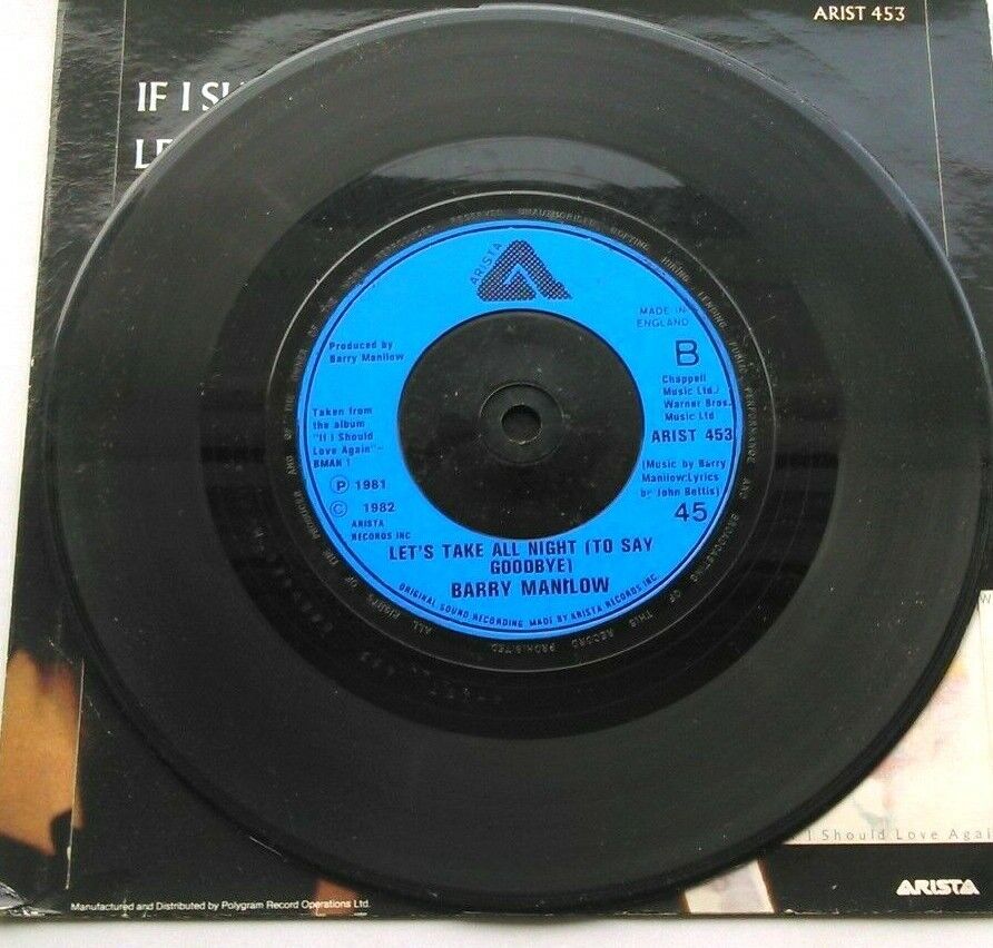 Barry Manilow - If I Should Love Again (Arista, 1982) 7" vinyl P/S single VG/VG