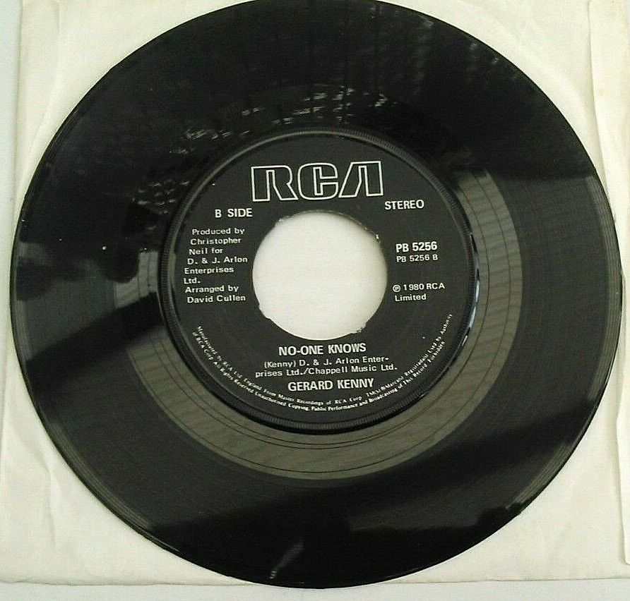 Gerard Kenny - Fantasy (RCA, 1980) 7" vinyl single VG/- jukebox centre