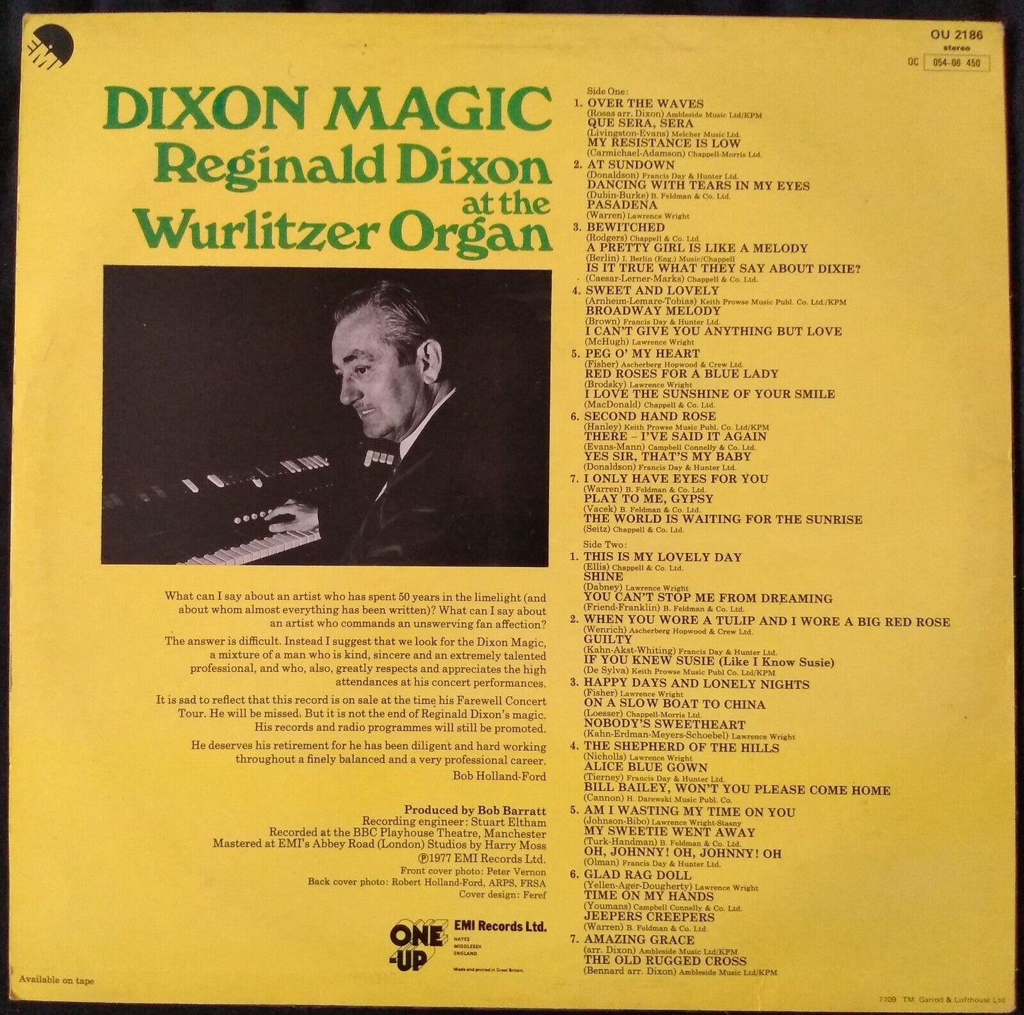 Reginald Dixon - Dixon Magic (One-Up 1977) 12" vinyl LP VG/VG