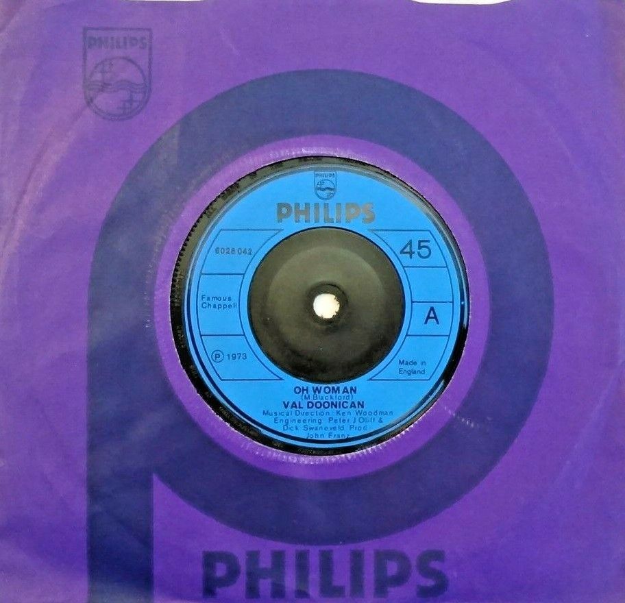 Val Doonican – Oh Woman (Philips, 1971) 7" vinyl single VG/VG