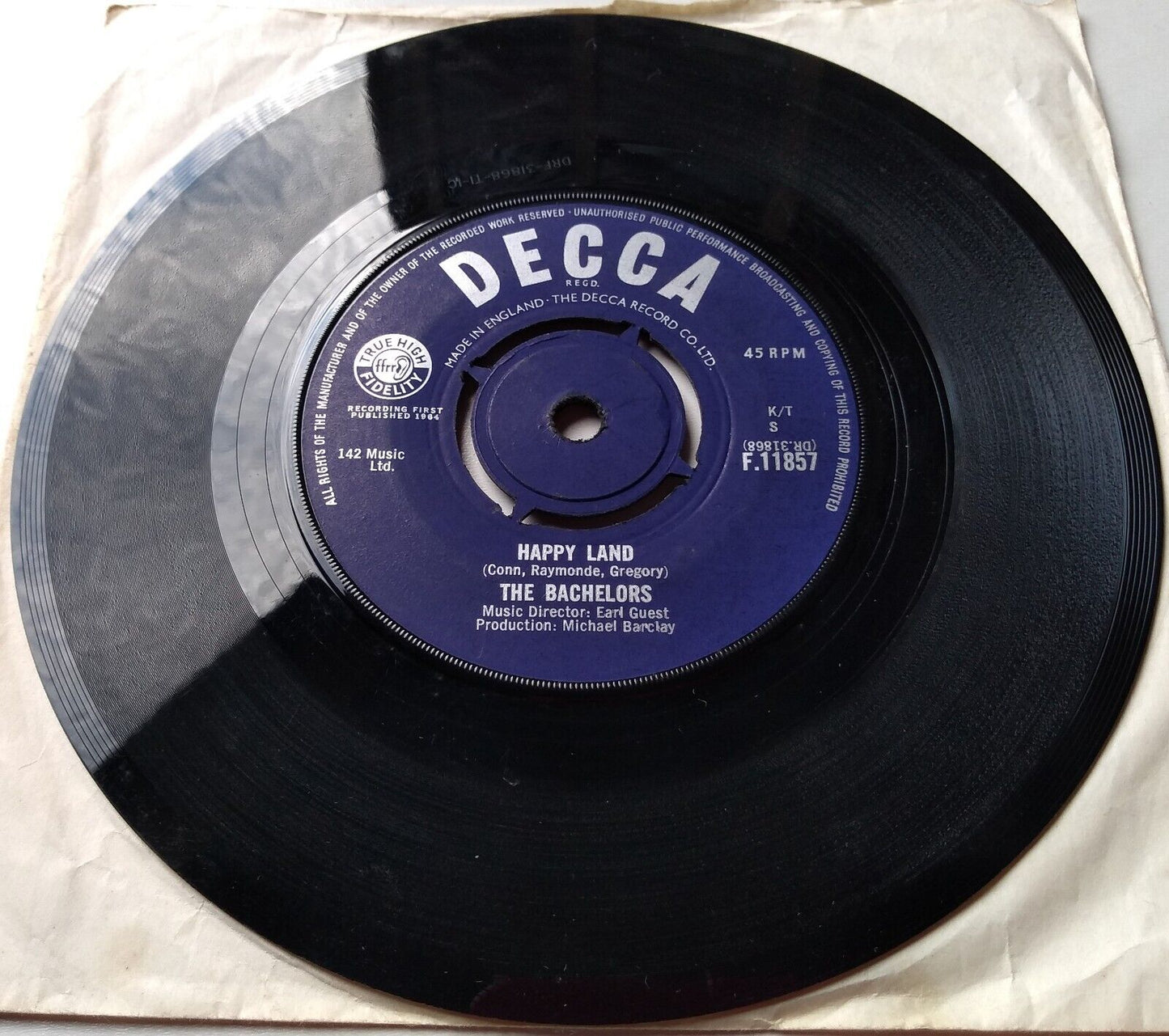 The Bachelors – I Believe (Decca, 1964) 7" vinyl single VG/-