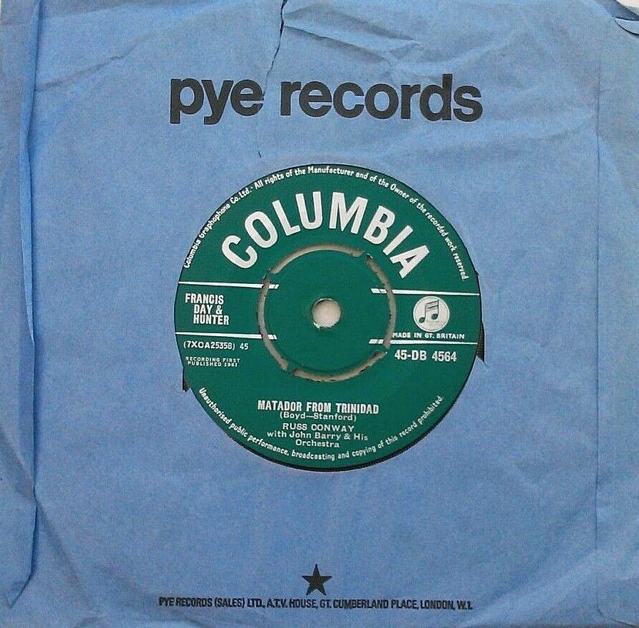 Russ Conway – Pepe (Columbia, 1961) 7" vinyl single VG/-