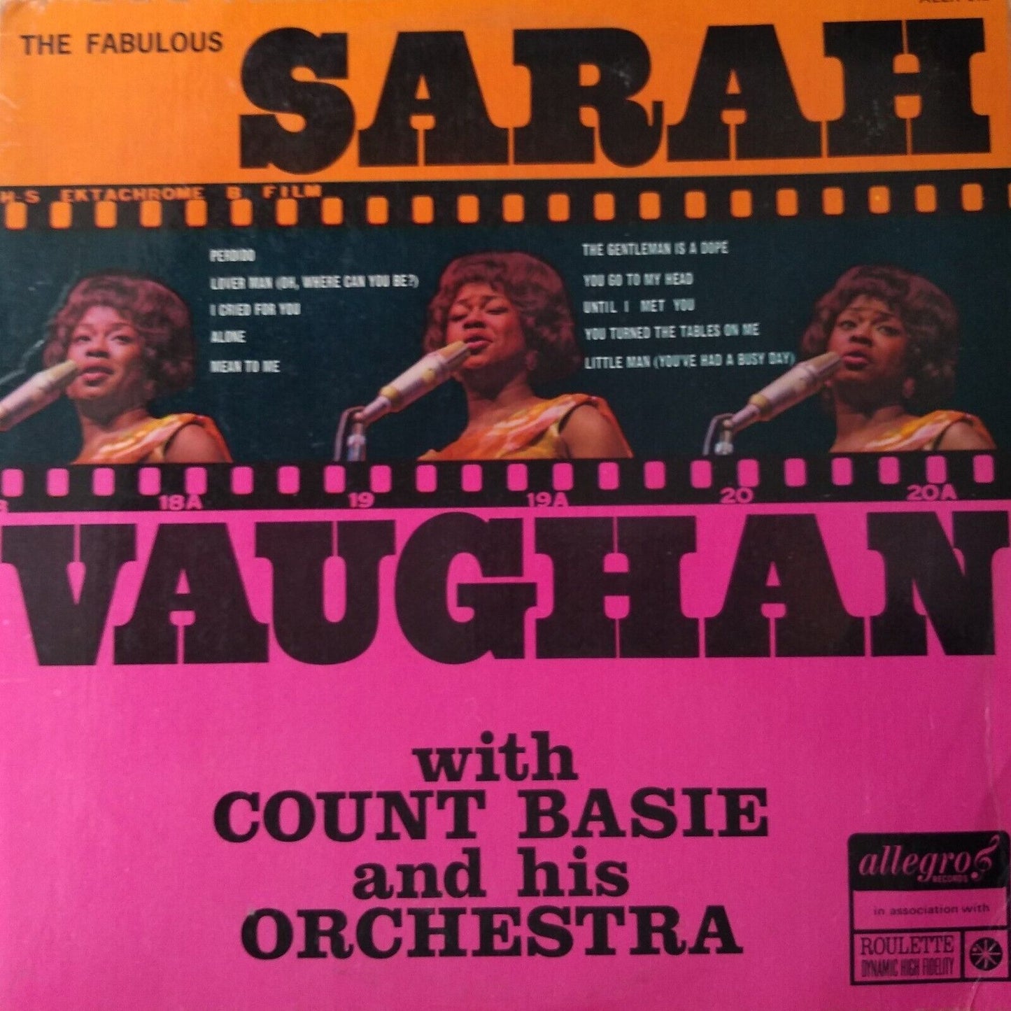 The Fabulous Sarah Vaughan With Count Basie (Allegro, 1966) 12" vinyl LP VG/VG