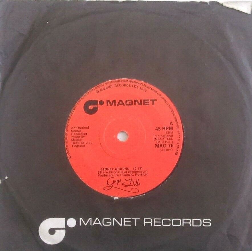 Guys 'n' Dolls - Stoney Ground (Magnet, 1976) 7" vinyl single VG/VG