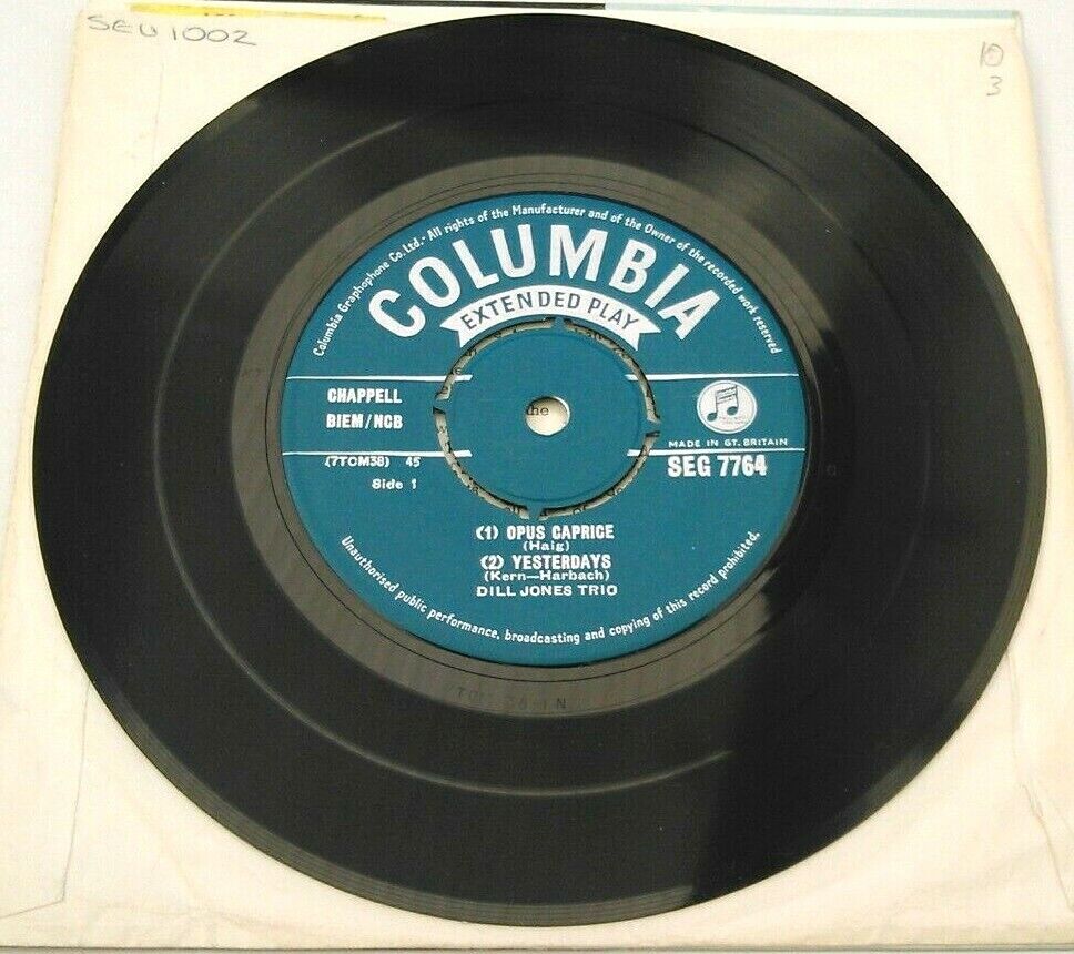 Dill Jones – Top Of The Poll! (Columbia, 1957) 7" vinyl P/S EP VG/VG