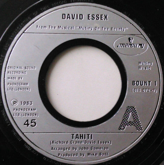 David Essex – Tahiti (Mercury, 1983) 7" vinyl single VG/- jukebox