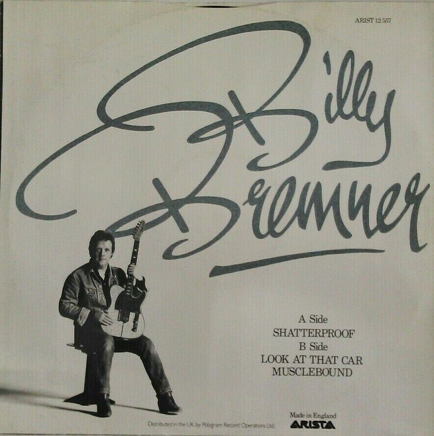 Billy Bremner – Shatterproof (Arista, 1984) 12" vinyl single VG/VG