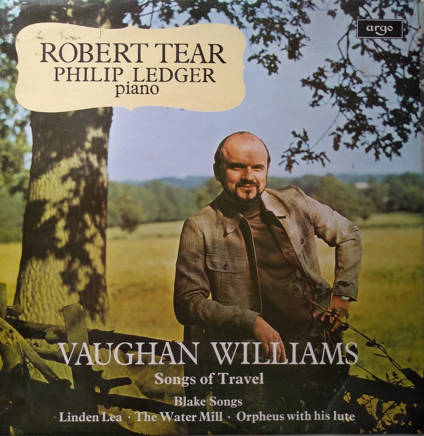 Vaughan Williams, Tear - Songs Of Travel (Argo 1972) 12" vinyl LP VG/VG