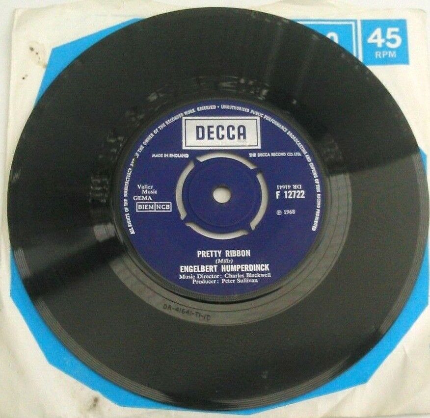 Engelbert Humperdinck – Am I That Easy To Forget (Decca, 1968) 7" vinyl VG/VG