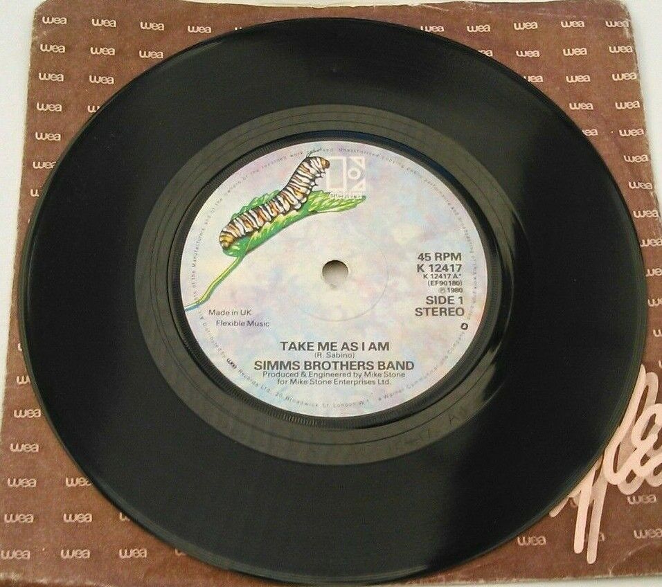 Simms Brothers Band - Take Me As I Am (Elektra, 1980) 7" vinyl single VG/VG