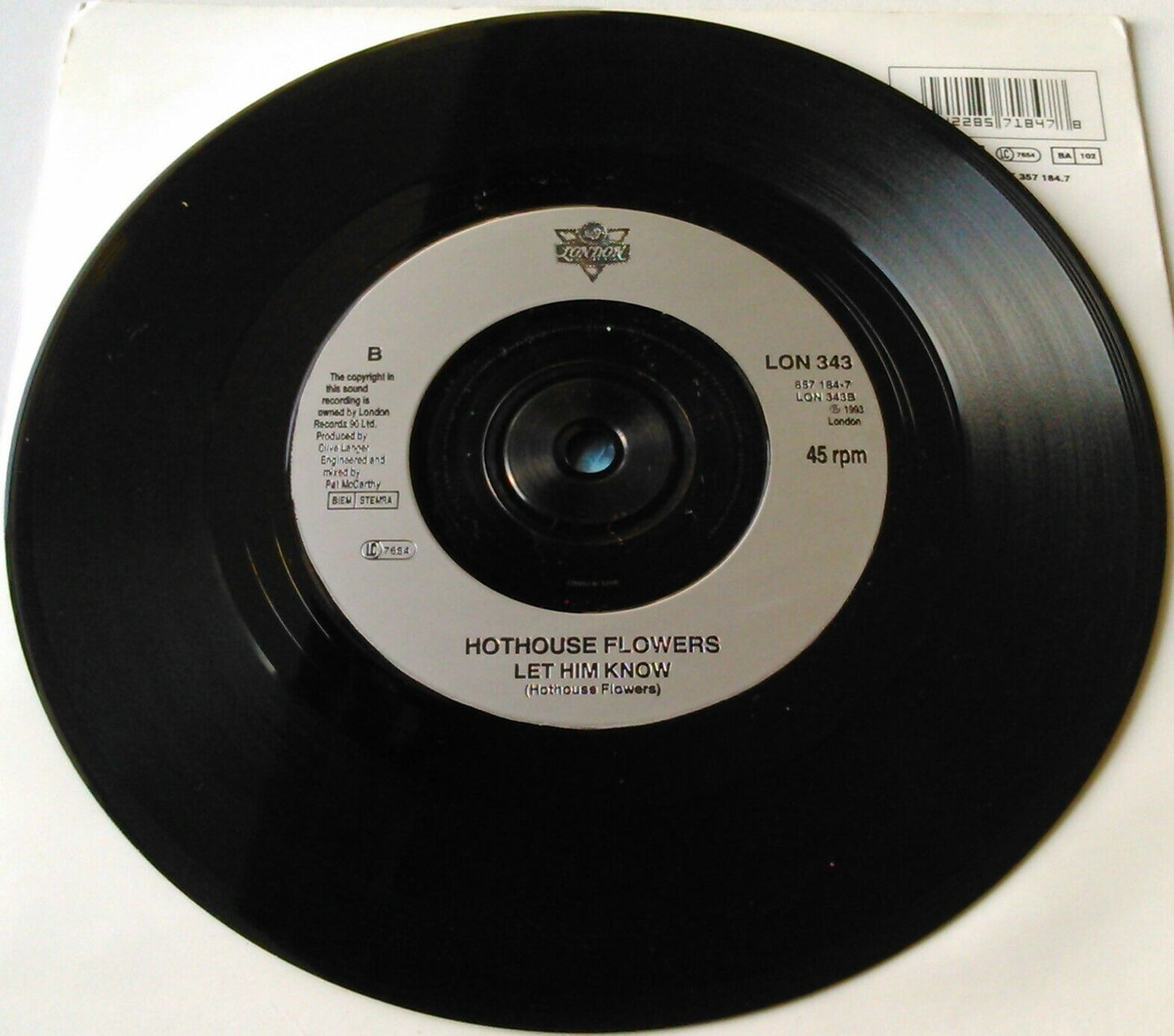 Hothouse Flowers – Isn't It Amazing (London, 1993) 7" vinyl P/S single VG/VG