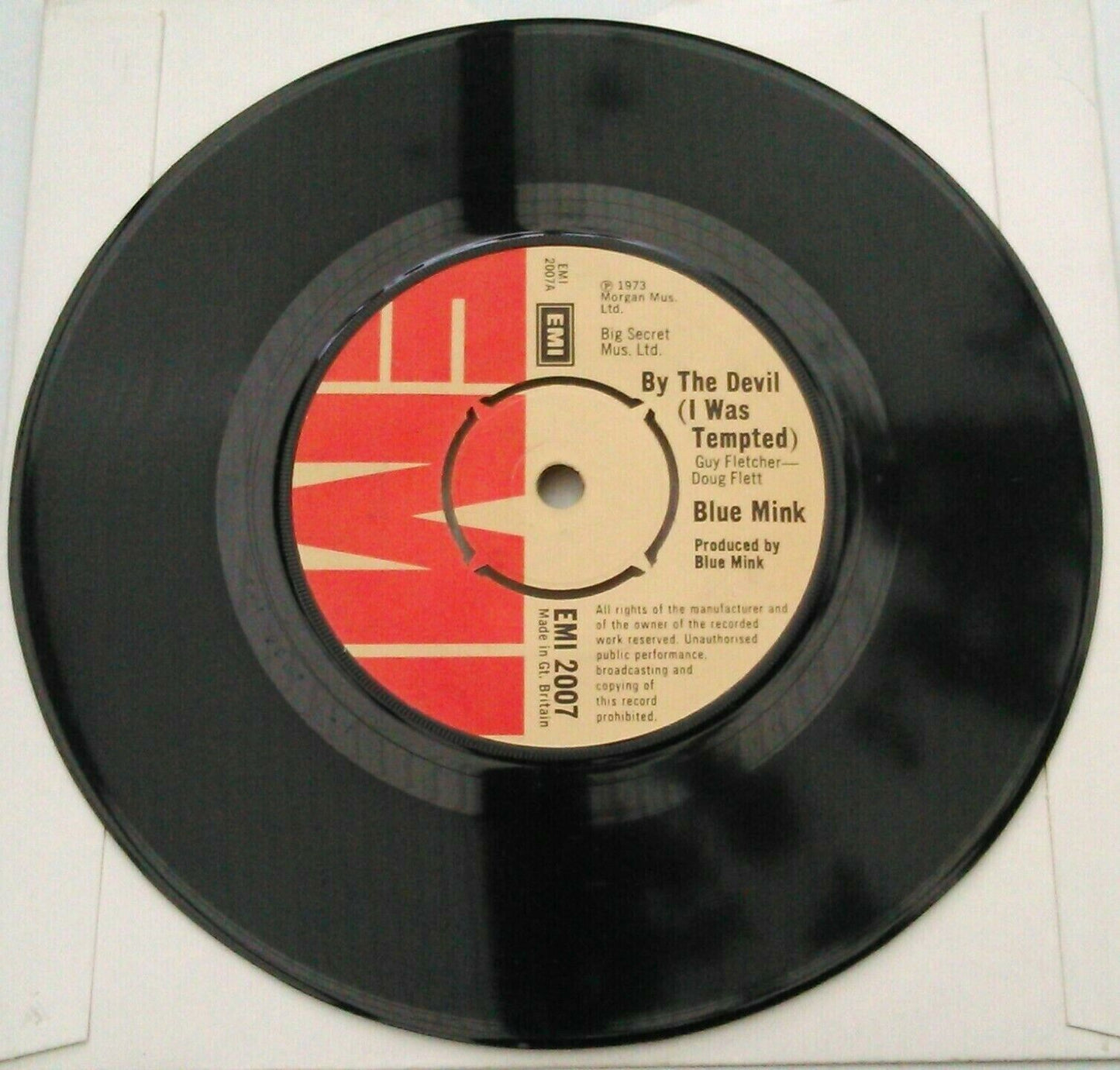 Blue Mink - By The Devil (I Was Tempted) (EMI, 1973) 7" vinyl single VG/-