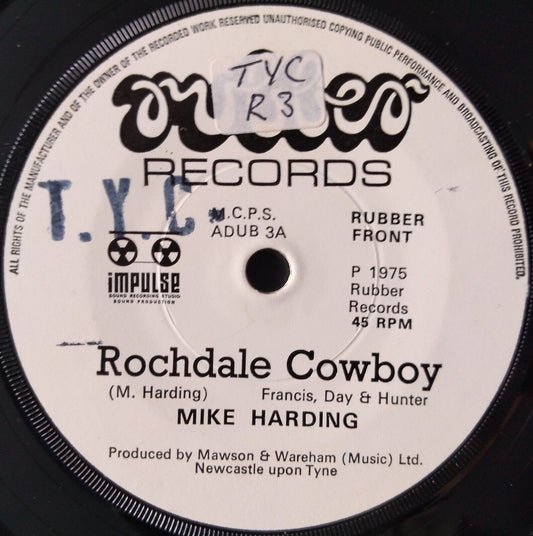 Mike Harding - Rochdale Cowboy (Rubber 1975) 7" vinyl single VG/-