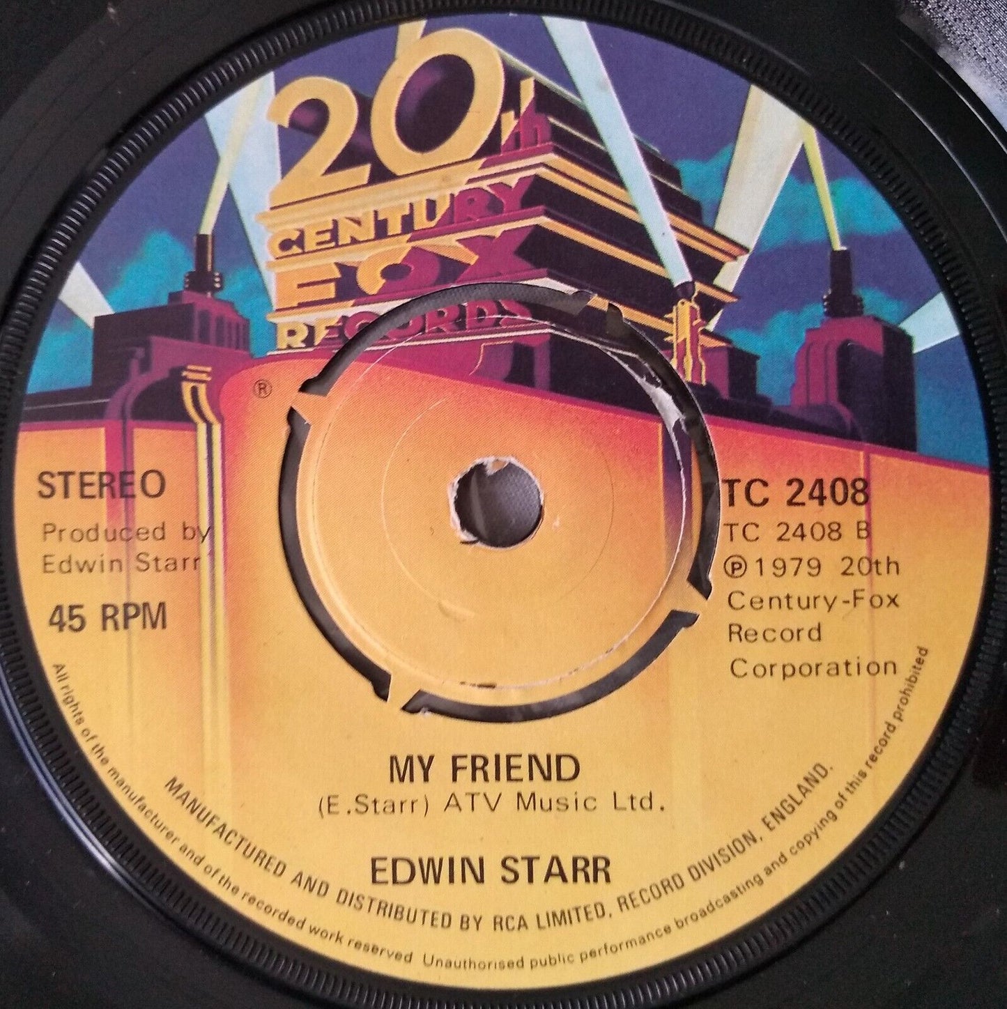 Edwin Starr - H.A.P.P.Y. Radio (20th Century Fox 1979) 7" vinyl single VG/-