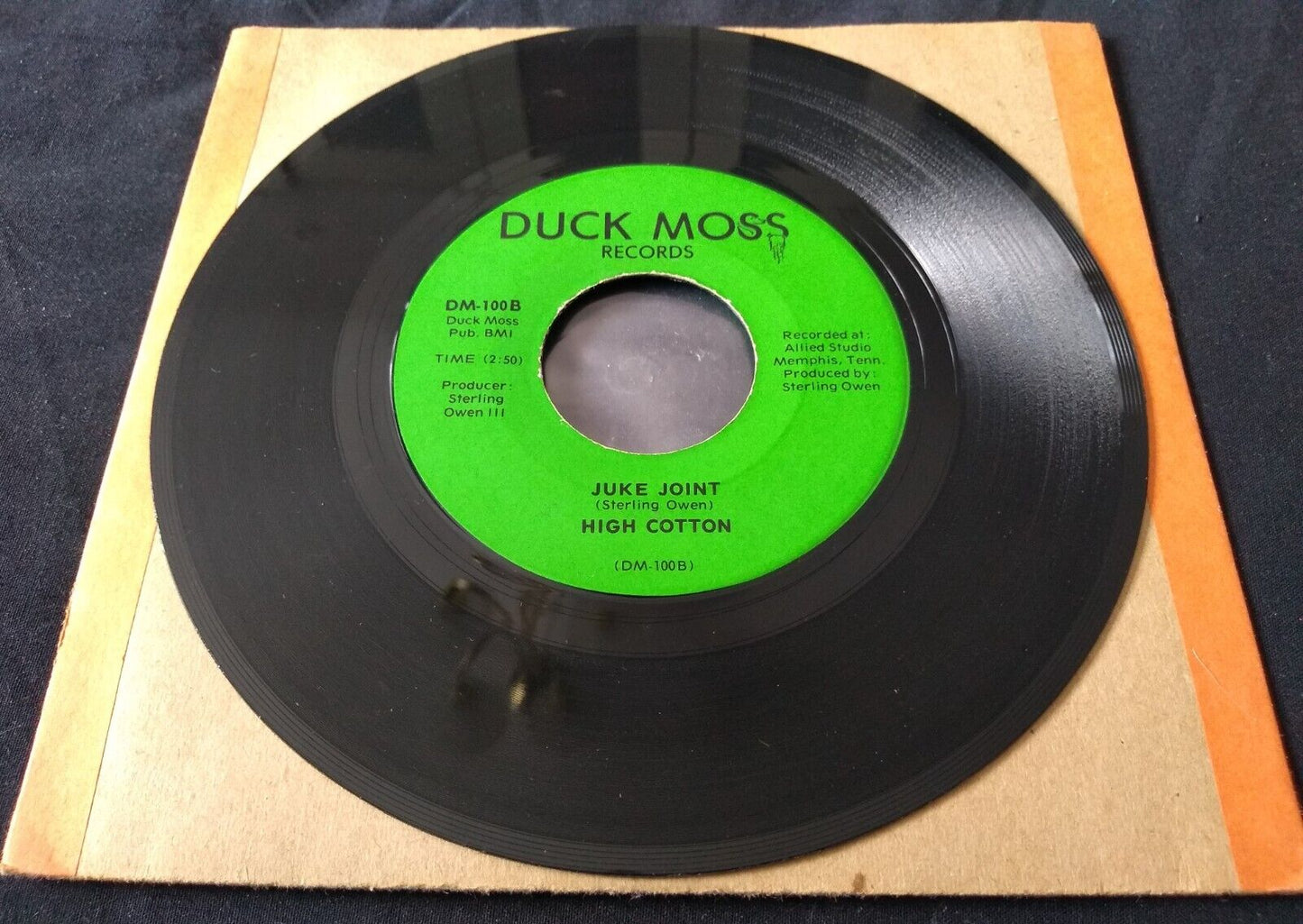 High Cotton - Mississippi Flow (Duck Moss) 7" vinyl single US VG/- jukebox