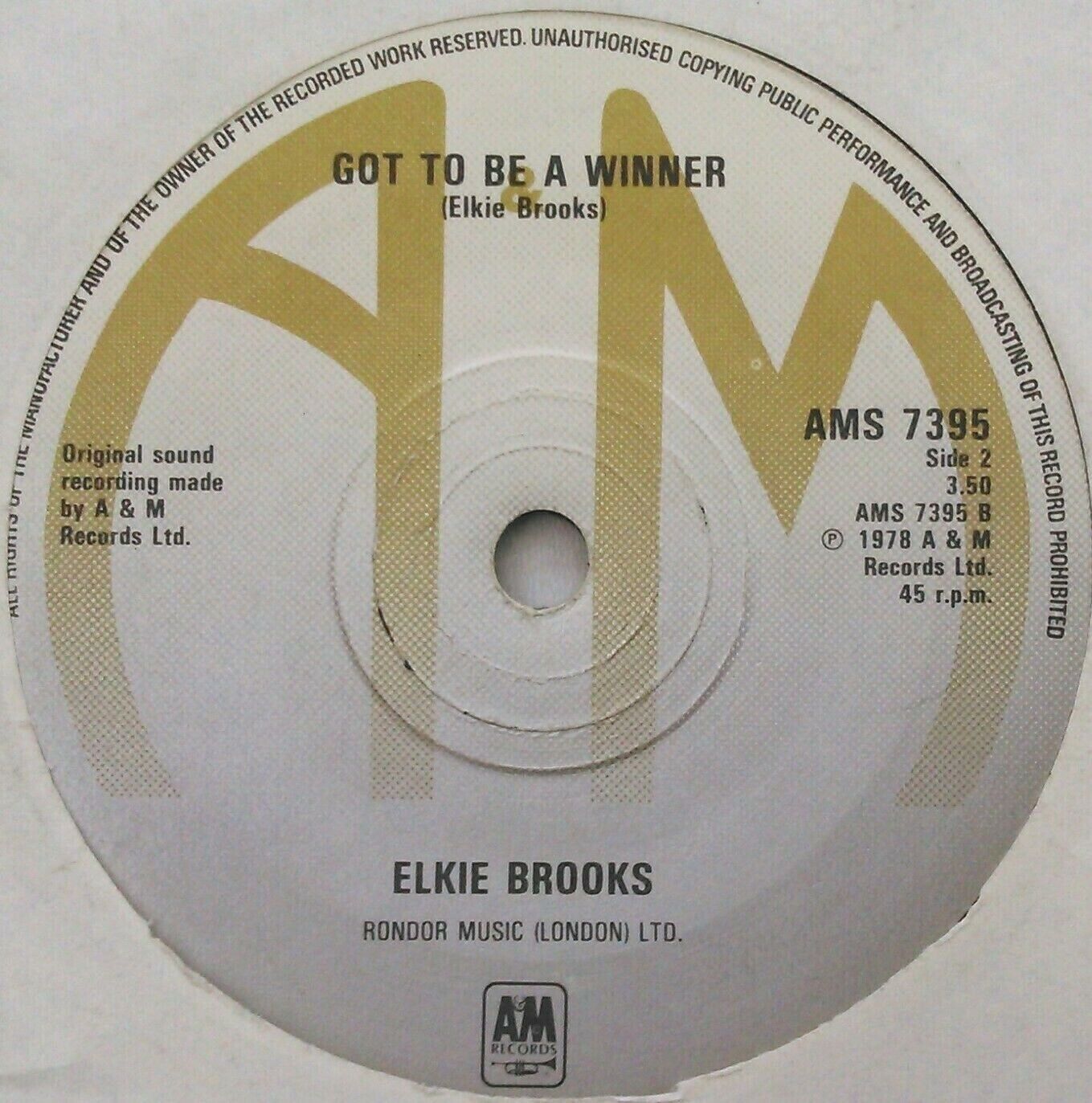 Elkie Brooks - Don't Cry Out Loud (A&M, 1978) 7" vinyl single VG/-