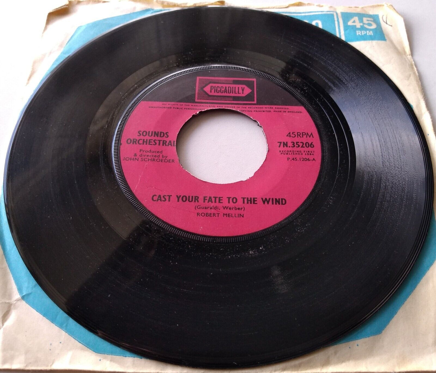 Sounds Orchestral - Cast Your Fate To The Wind  (1964) 7" vinyl single VG/- juke