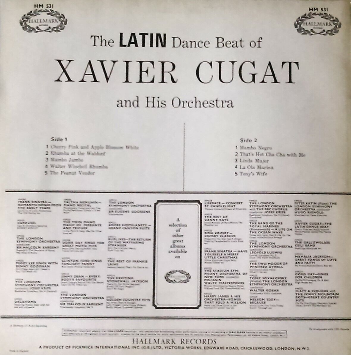 Xavier Cugat And His Orchestra - The Latin Dance Beat (1967) 12" vinyl LP VG/VG