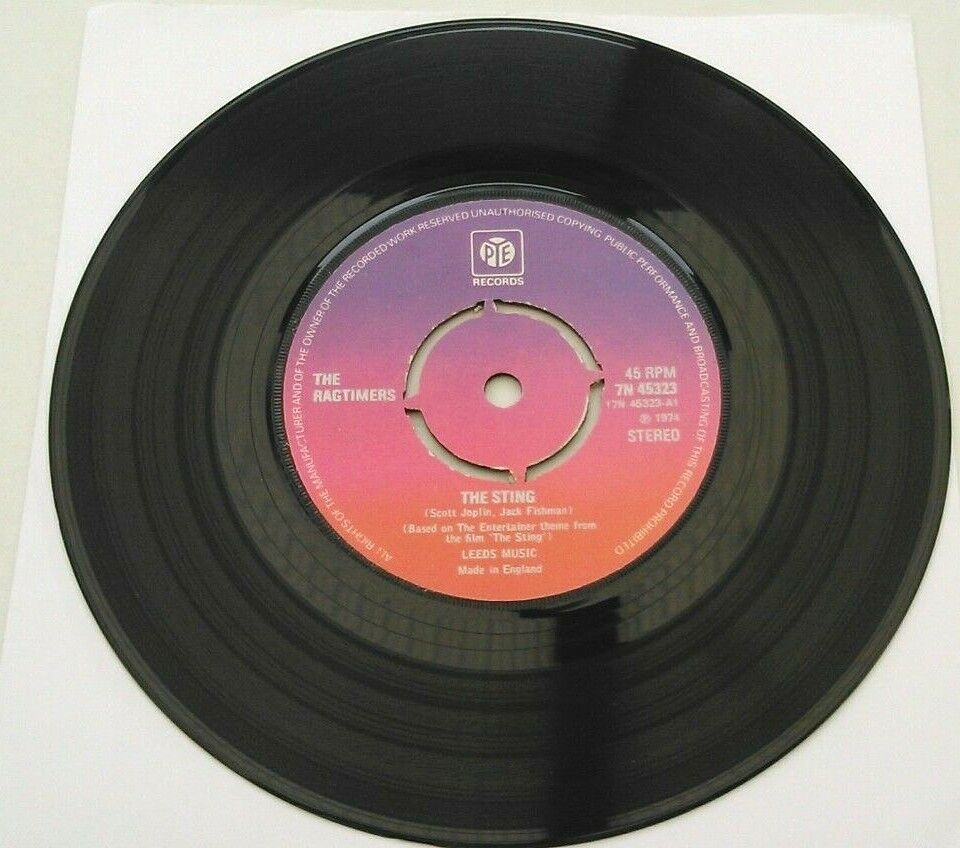 The Ragtimers - The Sting (Pye, 1974) 7" vinyl single VG/-