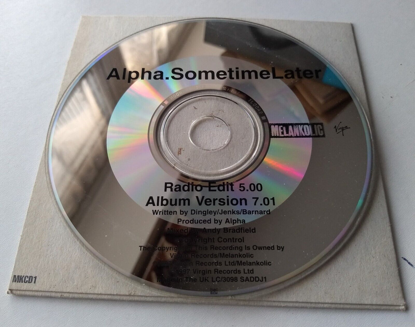 Alpha - Sometime Later (1997) DJ CD promo