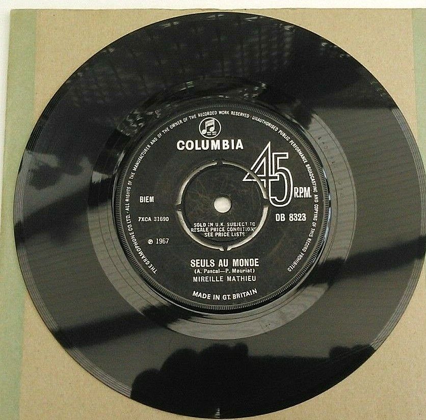 Mireille Mathieu - La Dernière Valse (Columbia, 1967) 7" vinyl single VG/-