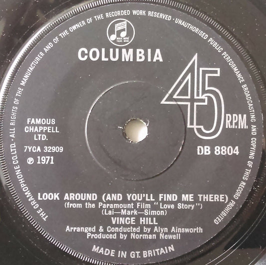 Vince Hill – Look Around (Columbia, 1971) 7" vinyl single VG/-