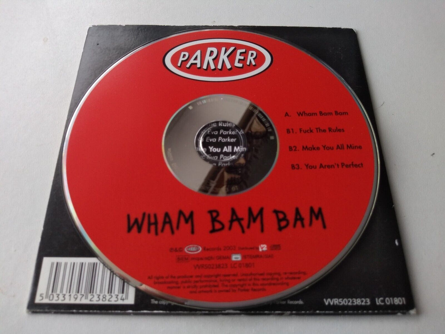 Parker – Wham Bam Bam (2003) CD single Sweden