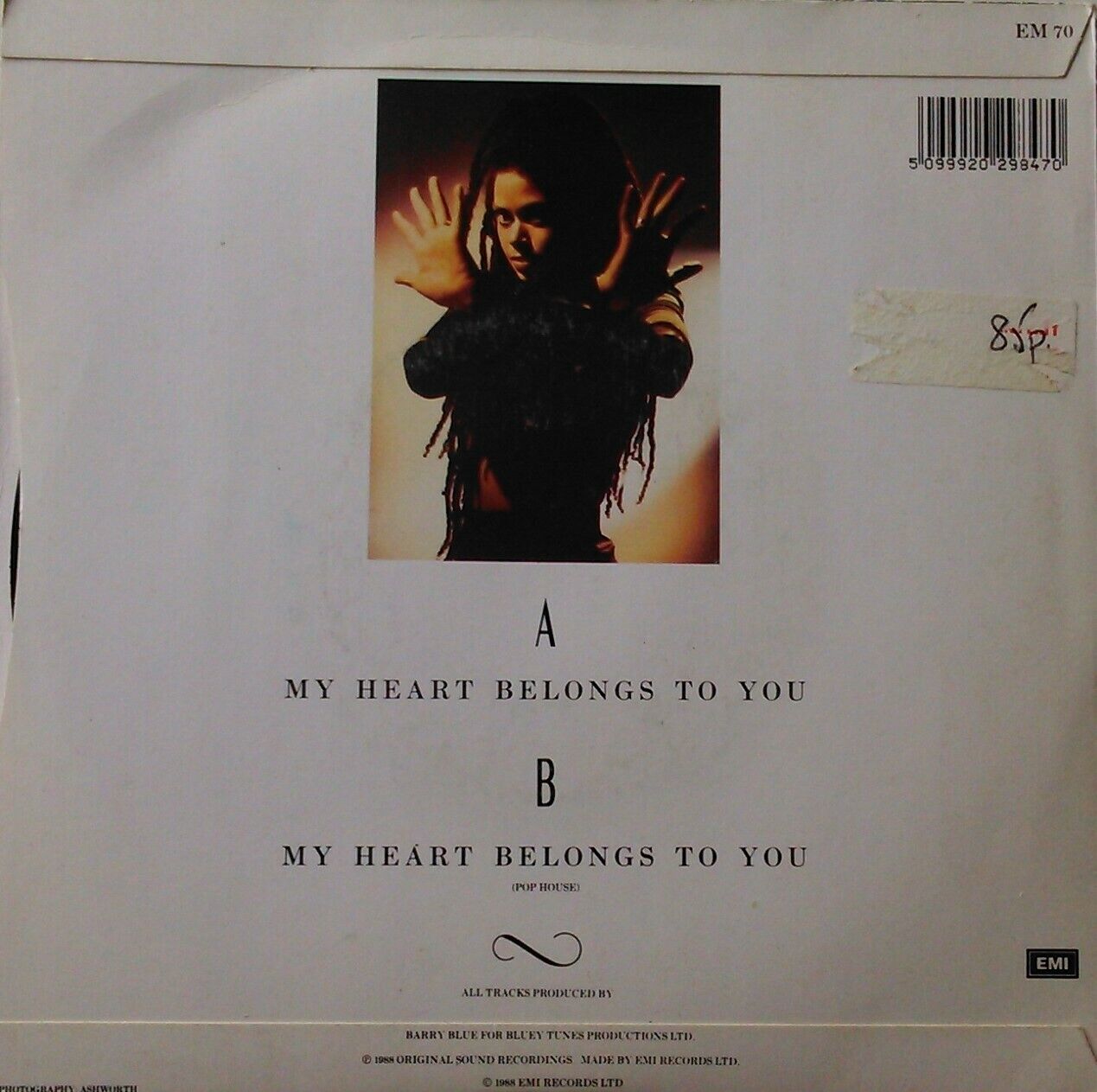 Annie Ruddock – My Heart Belongs To You (EMI, 1988) 7" vinyl single VG/VG