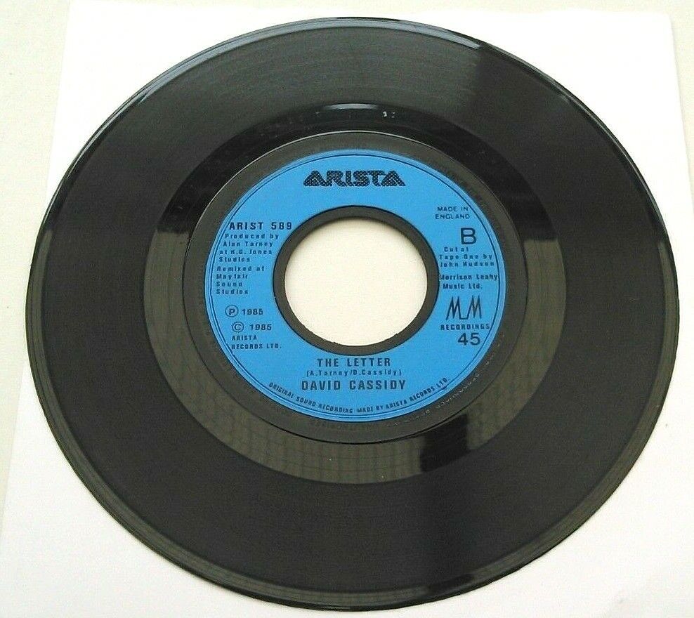 David Cassidy – The Last Kiss (Arista, 1985) 7" vinyl single VG/- jukebox