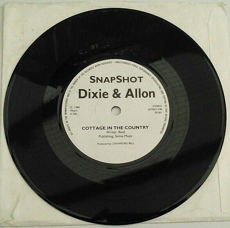 Dixie & Allon - Cottage In The Country (snapshot, 1988) 7" vinyl single VG/-